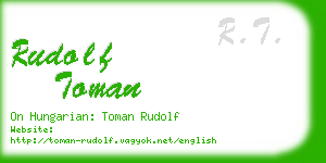 rudolf toman business card